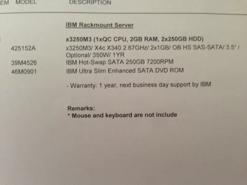 Сервер IBM x3250 M3 2